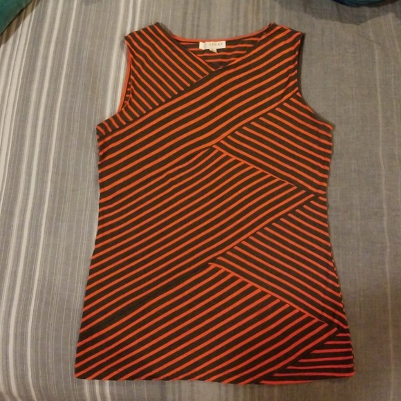Striped tank top L Grey Red - Picture 3 of 3